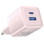 Vention Cargador de Pared GaN FEQP0-EU 30W con USB-C y USB-A Rosa